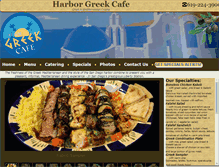 Tablet Screenshot of harborgreekcafe.com